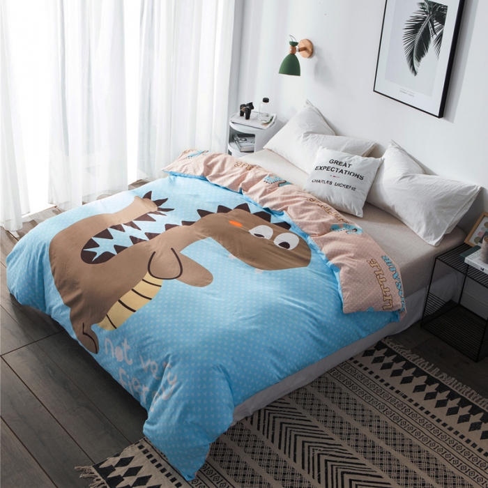 91家纺网 家纺一手货源 找家纺 涵宸家纺 单品大版全棉被套 大话侏罗纪