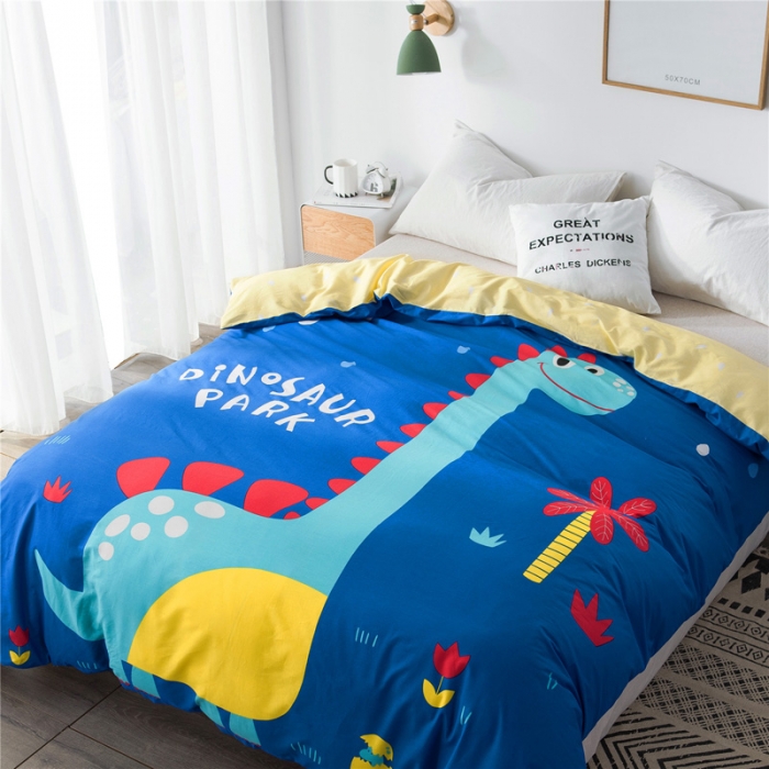91家纺网 家纺一手货源 找家纺 涵宸家纺 单品大版全棉被套 恐龙乐园