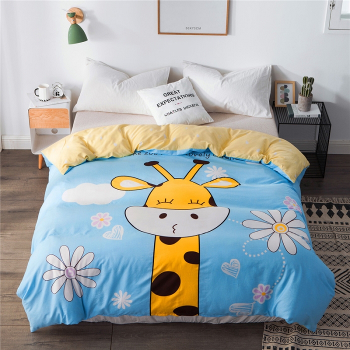 91家纺网 家纺一手货源 找家纺 涵宸家纺 单品大版全棉被套 萌鹿