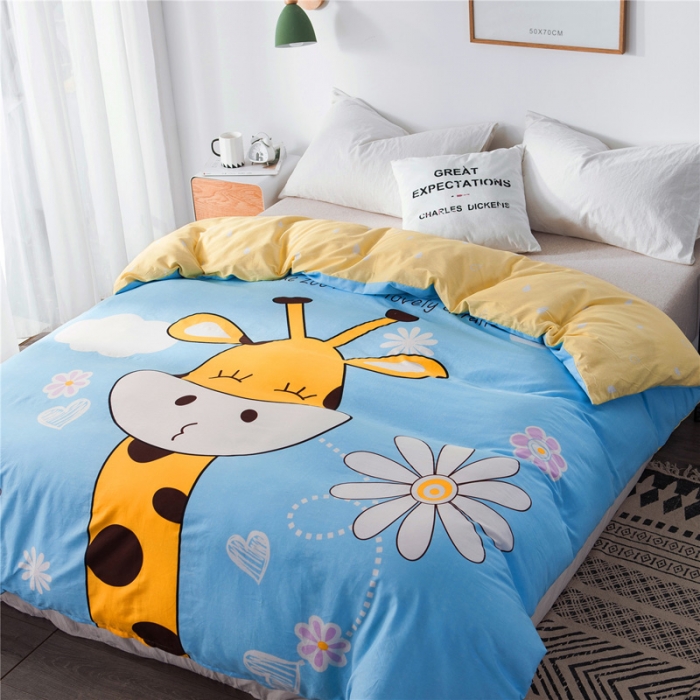 91家纺网 家纺一手货源 找家纺 涵宸家纺 单品大版全棉被套 萌鹿