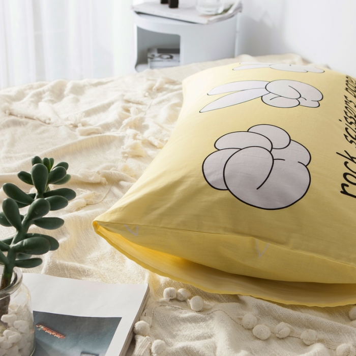 91家纺网 家纺一手货源 找家纺 涵宸家纺 新款单品大版全棉枕套48*74一对 剪刀布