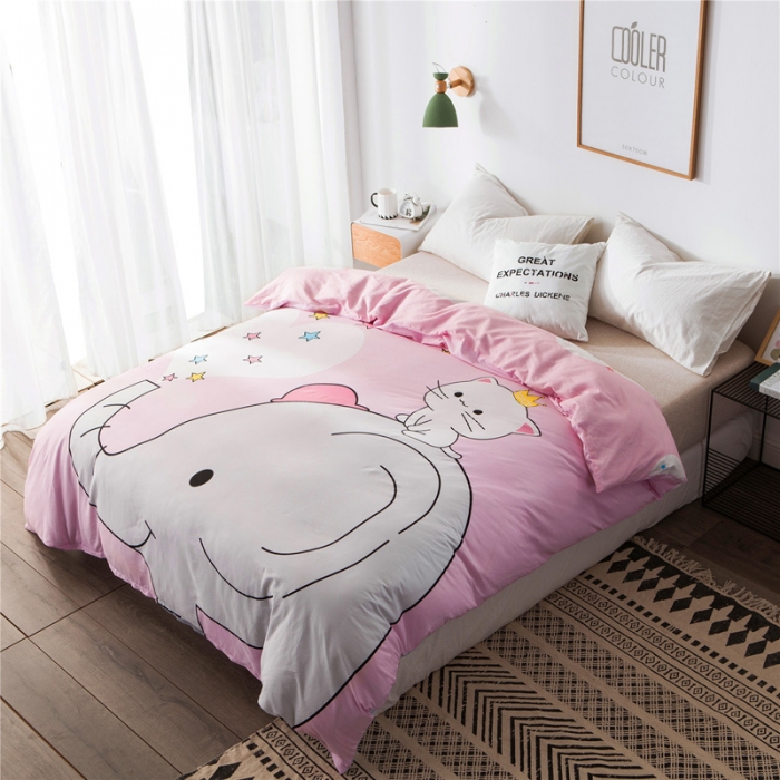 91家纺网 家纺一手货源 找家纺 涵宸家纺 单品大版全棉被套 萌萌小像