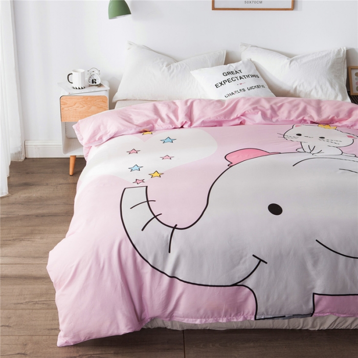 91家纺网 家纺一手货源 找家纺 涵宸家纺 单品大版全棉被套 萌萌小像