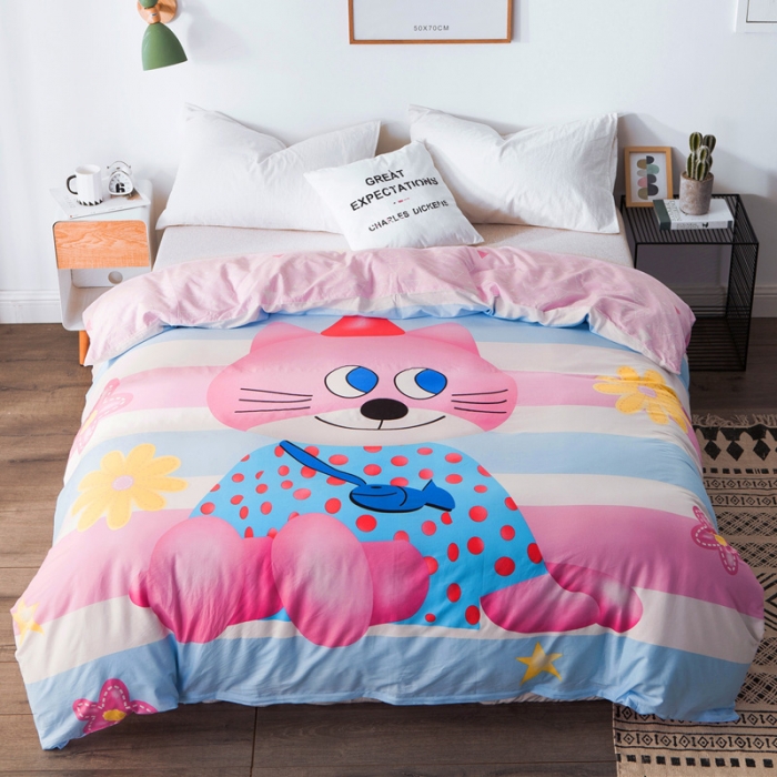 91家纺网 家纺一手货源 找家纺 涵宸家纺 单品大版全棉被套 喵小姐