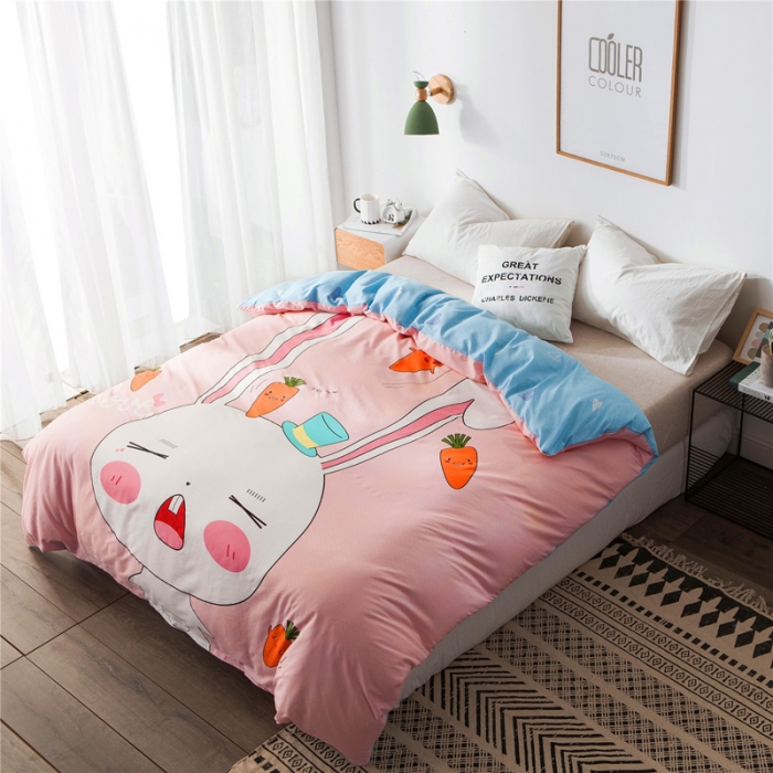 91家纺网 家纺一手货源 找家纺 涵宸家纺 单品大版全棉被套 兔宝宝