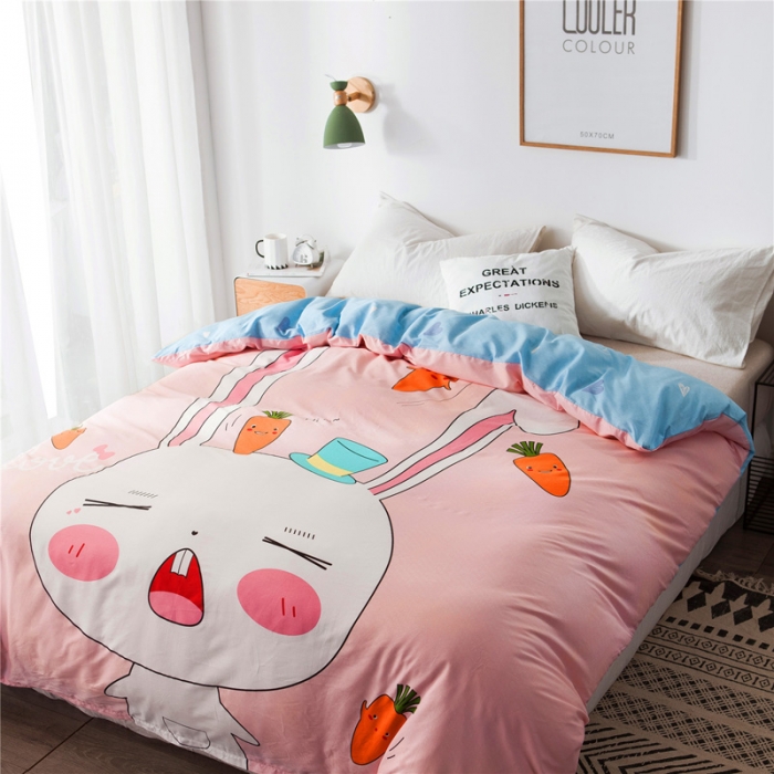 91家纺网 家纺一手货源 找家纺 涵宸家纺 单品大版全棉被套 兔宝宝