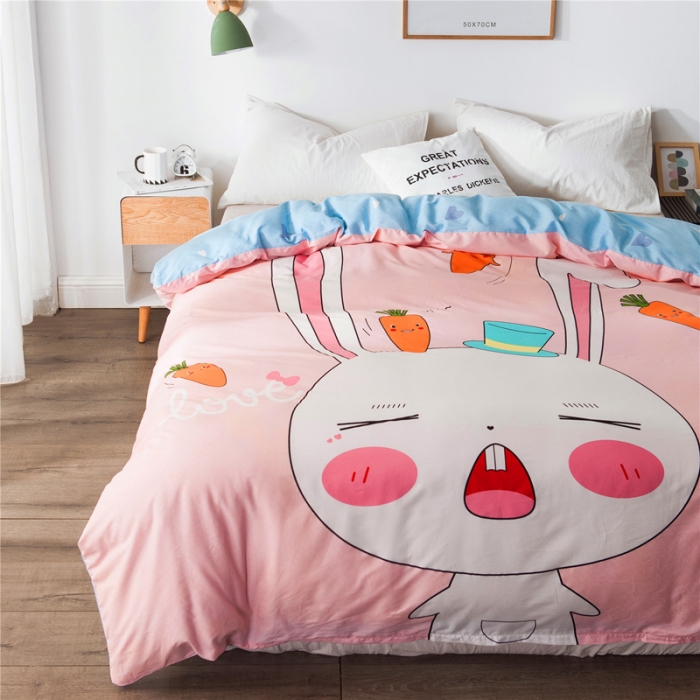 91家纺网 家纺一手货源 找家纺 涵宸家纺 单品大版全棉被套 兔宝宝