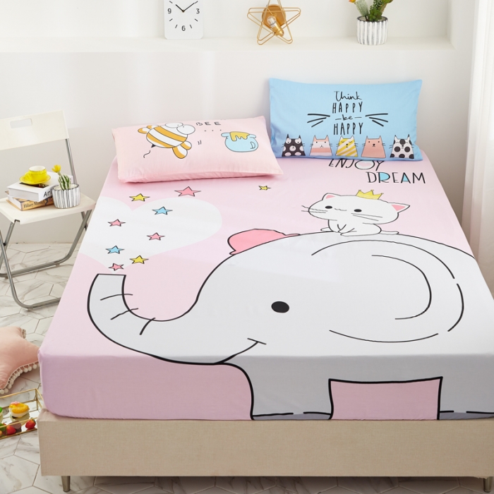 91家纺网 家纺一手货源 找家纺 涵宸家纺 新品全棉大版单品-床笠 萌萌小像