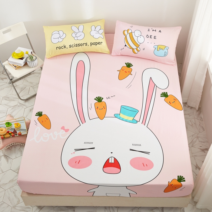 91家纺网 家纺一手货源 找家纺 涵宸家纺 新品全棉大版单品-床笠 兔宝宝