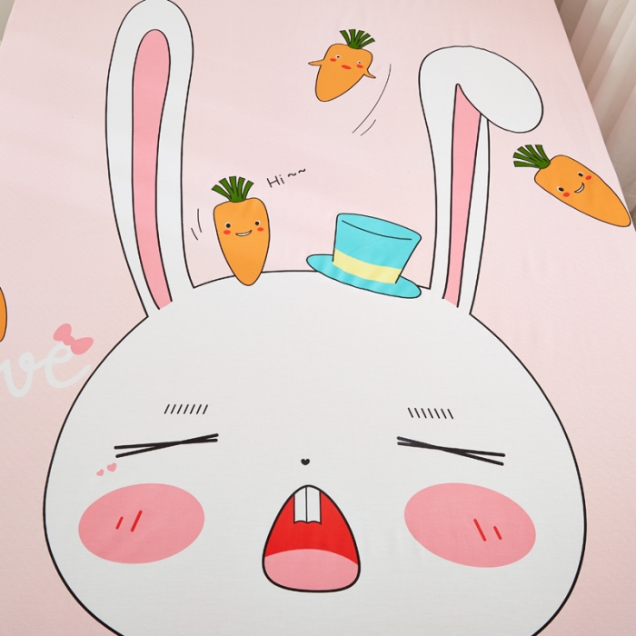 91家纺网 家纺一手货源 找家纺 涵宸家纺 新品全棉大版单品-床笠 兔宝宝