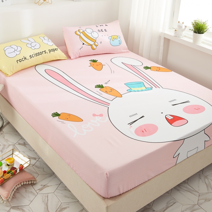 91家纺网 家纺一手货源 找家纺 涵宸家纺 新品全棉大版单品-床笠 兔宝宝