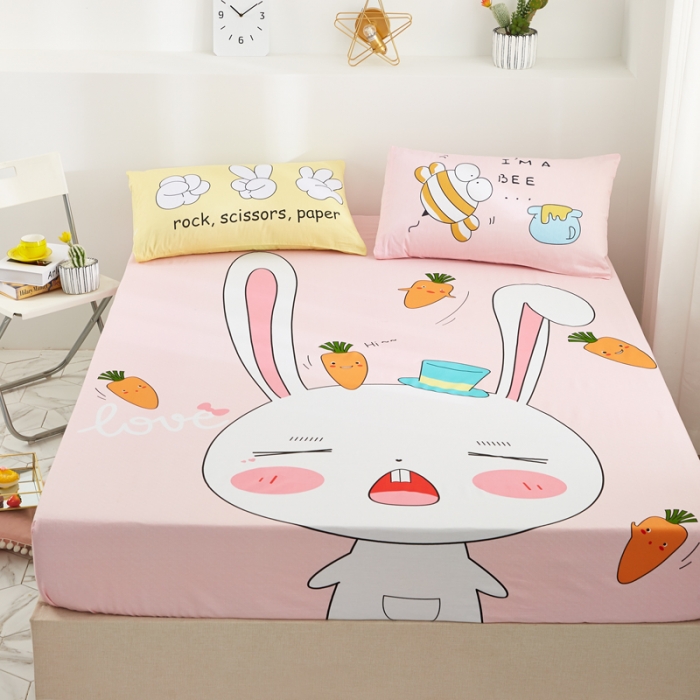 91家纺网 家纺一手货源 找家纺 涵宸家纺 新品全棉大版单品-床笠 兔宝宝