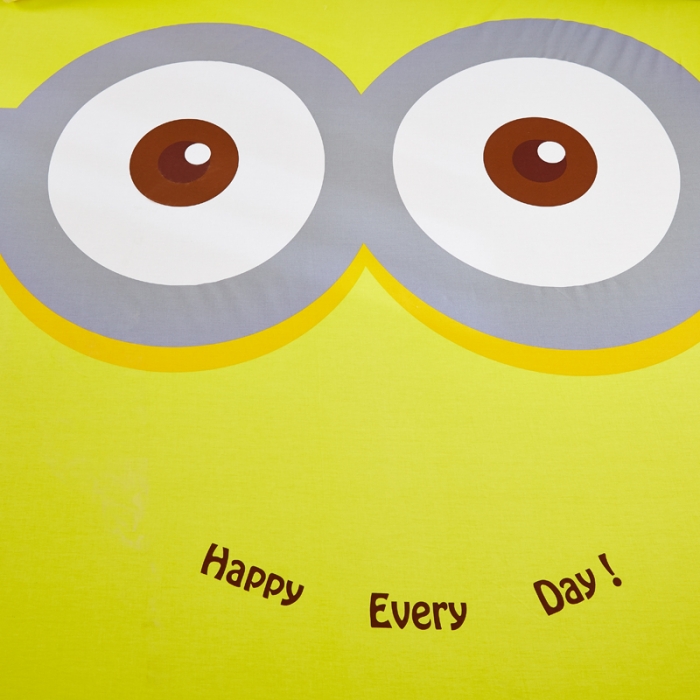 91家纺网 家纺一手货源 找家纺 涵宸家纺 新品全棉大版单品-床笠 大眼萌仔-黄