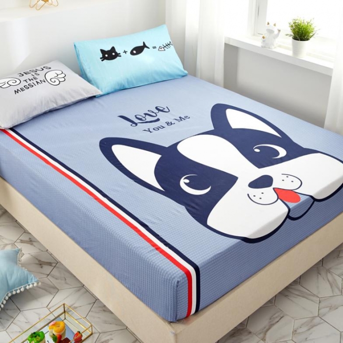 91家纺网 家纺一手货源 找家纺 涵宸全棉大版床笠纯棉床笠卡通儿童学生床笠单床笠单品床笠 斗牛