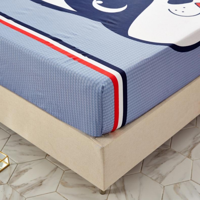 91家纺网 家纺一手货源 找家纺 涵宸全棉大版床笠纯棉床笠卡通儿童学生床笠单床笠单品床笠 斗牛