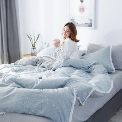 91家纺网 家纺一手货源 找家纺 （总）涵宸家纺 新款13372流苏款加厚全棉刺绣四件套