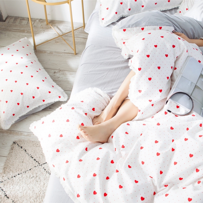 91家纺网 家纺一手货源 找家纺 （总）涵宸家纺 新款13372流苏款加厚全棉刺绣四件套