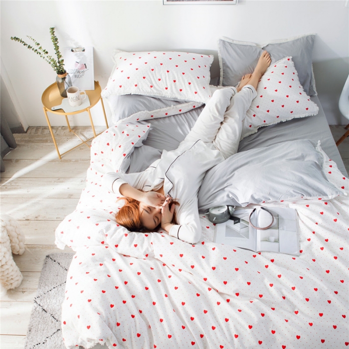 91家纺网 家纺一手货源 找家纺 （总）涵宸家纺 新款13372流苏款加厚全棉刺绣四件套