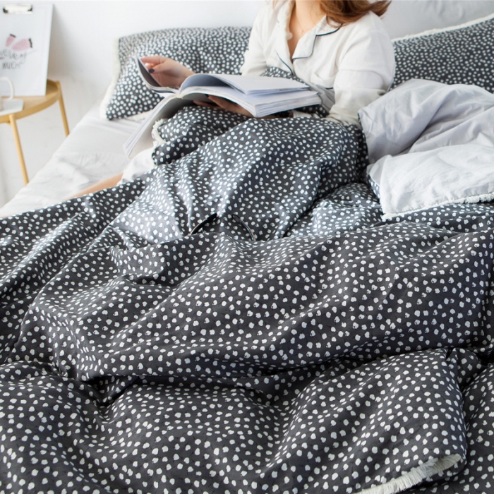 91家纺网 家纺一手货源 找家纺 涵宸家纺 新款13372流苏款加厚全棉刺绣四件套 眠棉