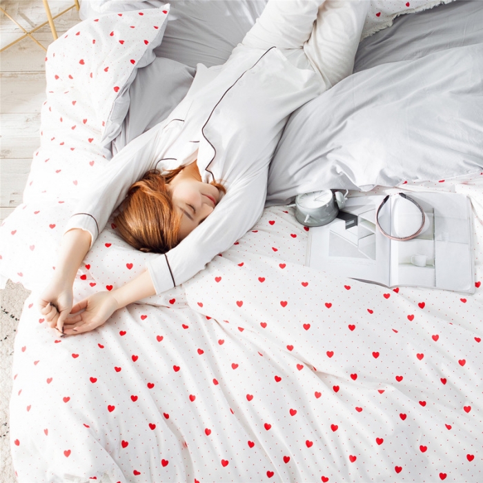 91家纺网 家纺一手货源 找家纺 涵宸家纺 新款13372流苏款加厚全棉刺绣四件套 心海