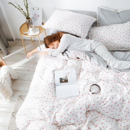 涵宸家纺 新款13372流苏款加厚全棉刺绣四件套 稚遇