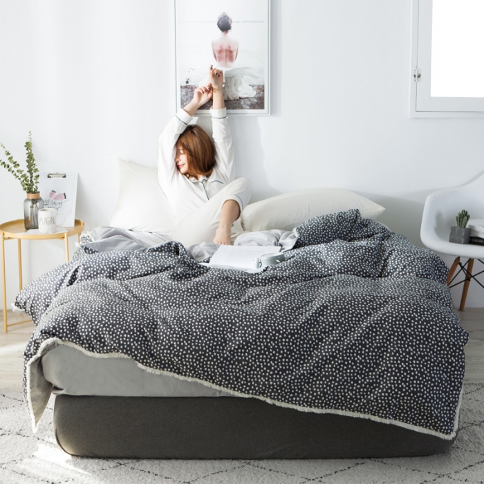 91家纺网 家纺一手货源 找家纺 涵宸家纺 新款13372流苏款全棉单品被套 眠棉