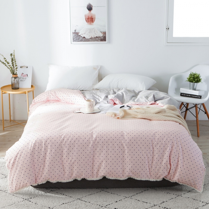 91家纺网 家纺一手货源 找家纺 涵宸家纺 新款13372流苏款全棉单品被套 暖亦