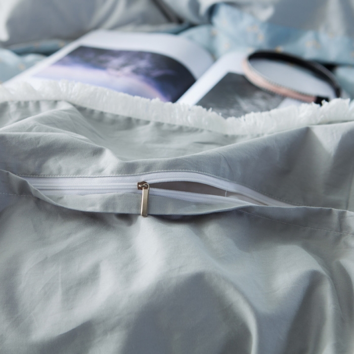 91家纺网 家纺一手货源 找家纺 涵宸家纺 新款13372流苏款全棉单品被套 清晨