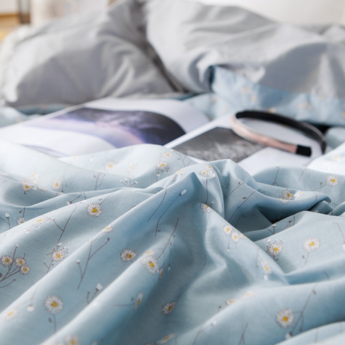 91家纺网 家纺一手货源 找家纺 涵宸家纺 新款13372流苏款全棉单品被套 清晨