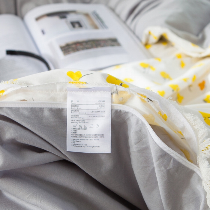 91家纺网 家纺一手货源 找家纺 涵宸家纺 新款13372流苏款全棉单品被套 向阳