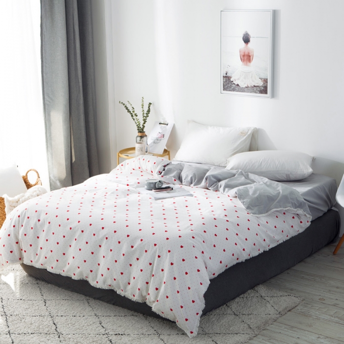 91家纺网 家纺一手货源 找家纺 涵宸家纺 新款13372流苏款全棉单品被套 心海