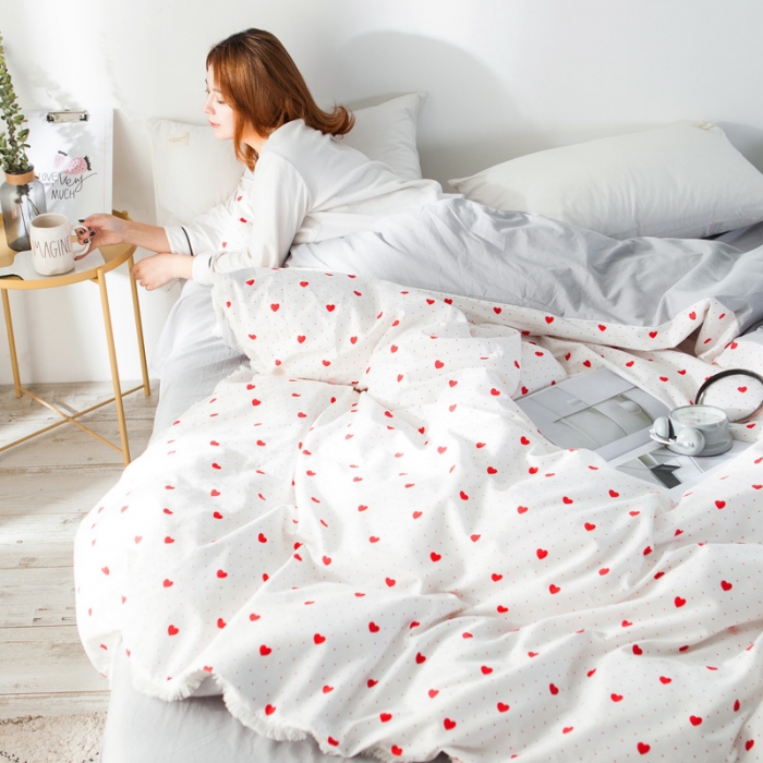 91家纺网 家纺一手货源 找家纺 涵宸家纺 新款13372流苏款全棉单品被套 心海