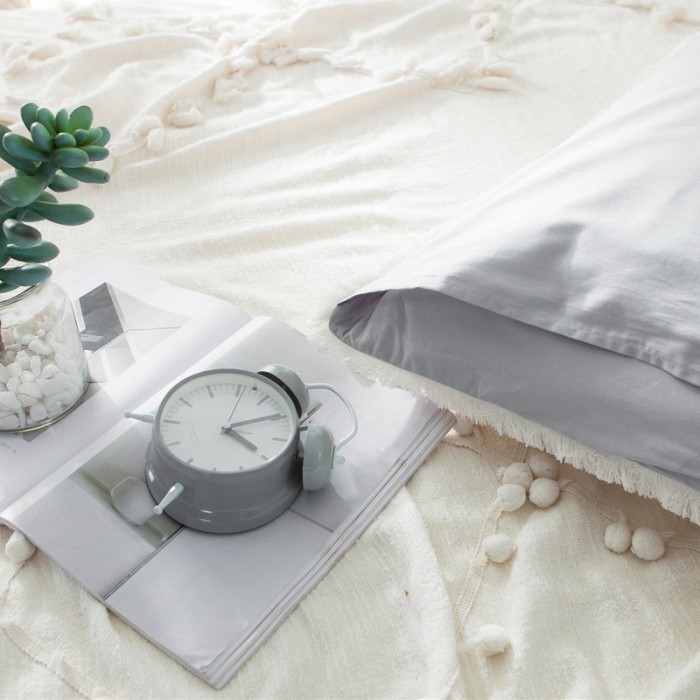 91家纺网 家纺一手货源 找家纺 涵宸家纺 新款13372流苏款全棉单品枕套一对 浅忆