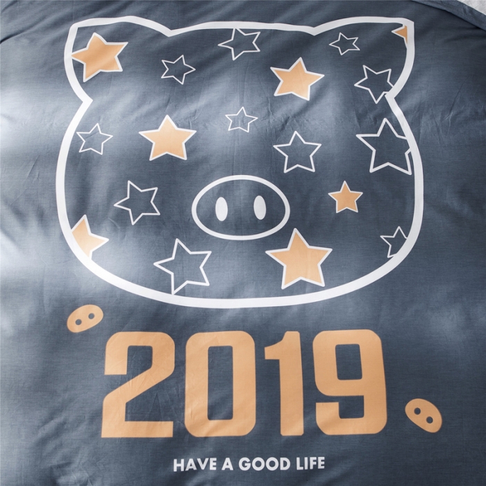 91家纺网 家纺一手货源 找家纺 涵宸家纺 单品大版全棉被套2019猪