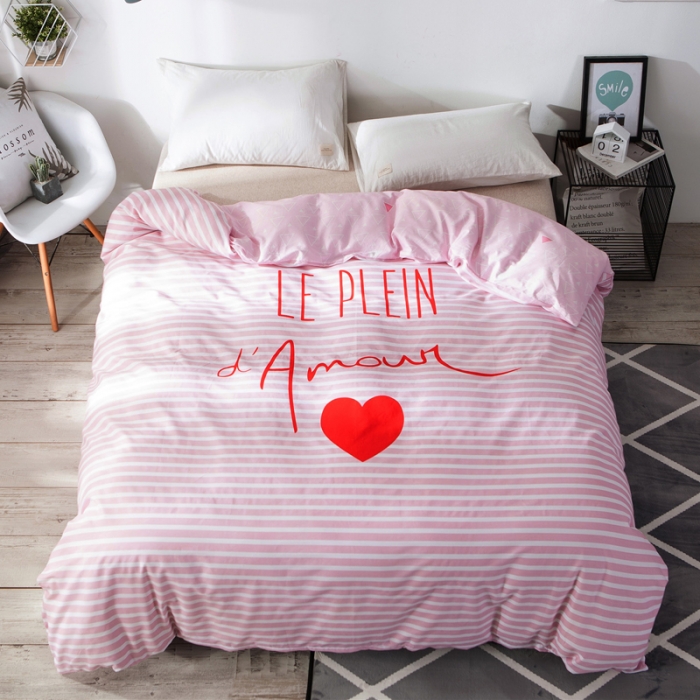 91家纺网 家纺一手货源 找家纺 涵宸家纺 单品大版全棉被套比心