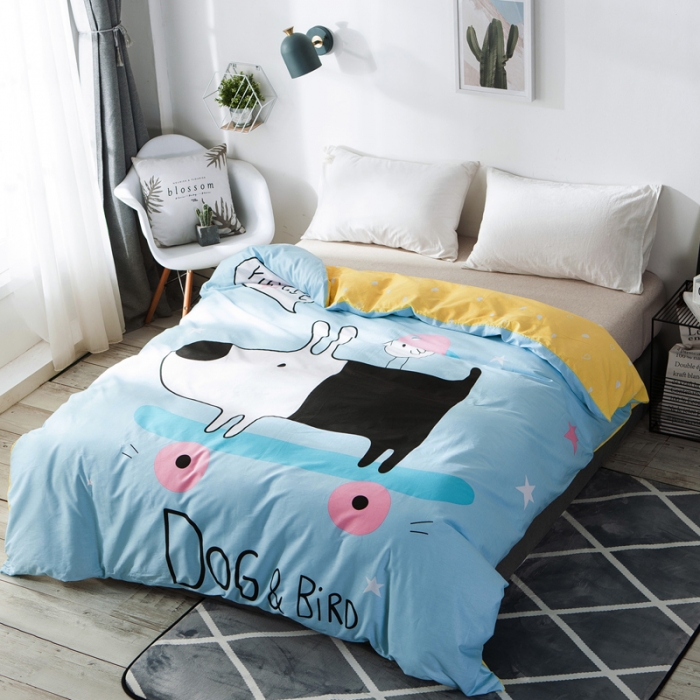 91家纺网 家纺一手货源 找家纺 涵宸家纺 单品大版全棉被套憨豆