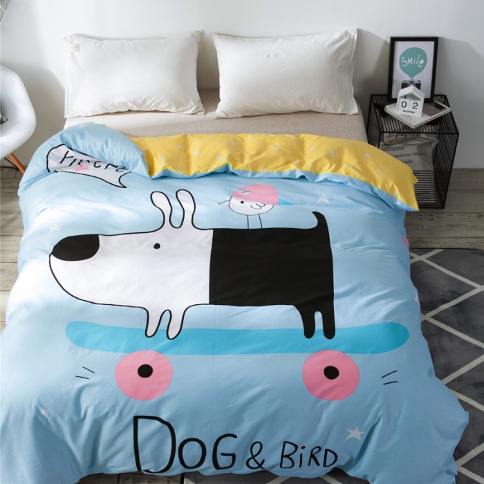 91家纺网 家纺一手货源 找家纺 涵宸家纺 单品大版全棉被套憨豆