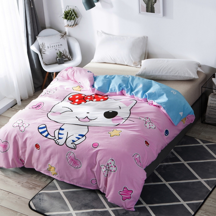 91家纺网 家纺一手货源 找家纺 单品大版全棉被套纯棉被套卡通被套儿童被套四件套学生被套单被套