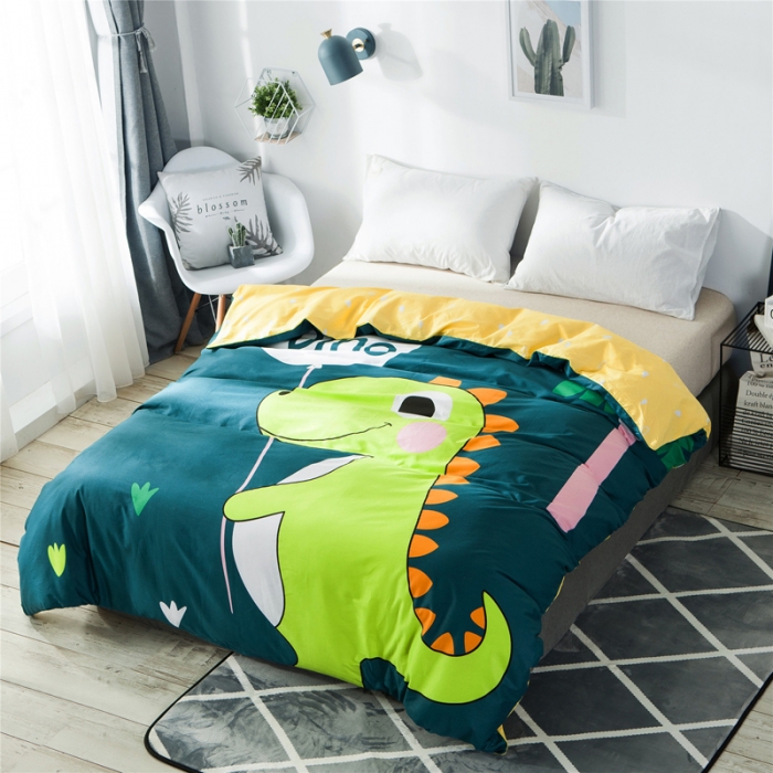 91家纺网 家纺一手货源 找家纺 涵宸家纺 单品大版全棉被套滑齿龙