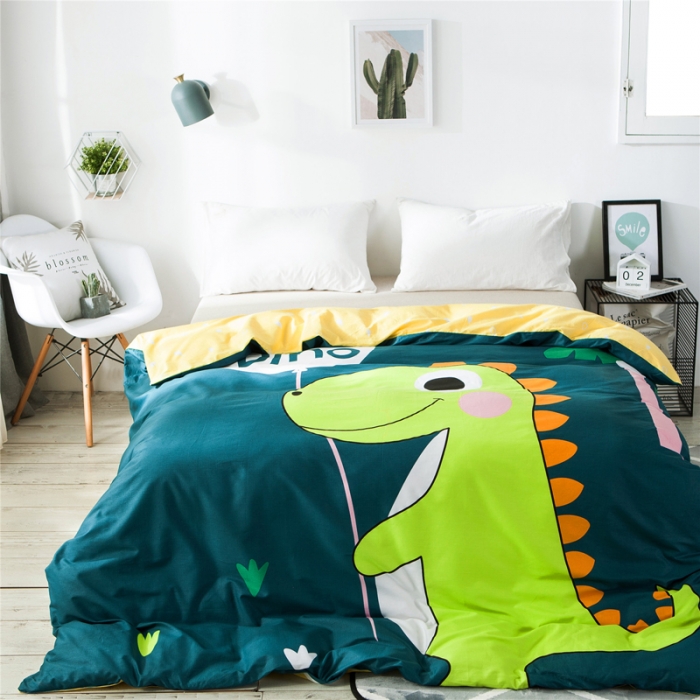 91家纺网 家纺一手货源 找家纺 涵宸家纺 单品大版全棉被套滑齿龙