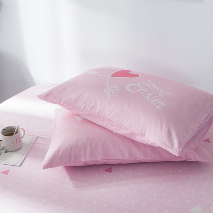 91家纺网 家纺一手货源 找家纺 涵宸家纺 新款单品大版全棉枕套48*74一对比心