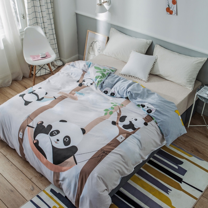 91家纺网 家纺一手货源 找家纺 涵宸家纺 单品大版全棉被套 抱抱熊