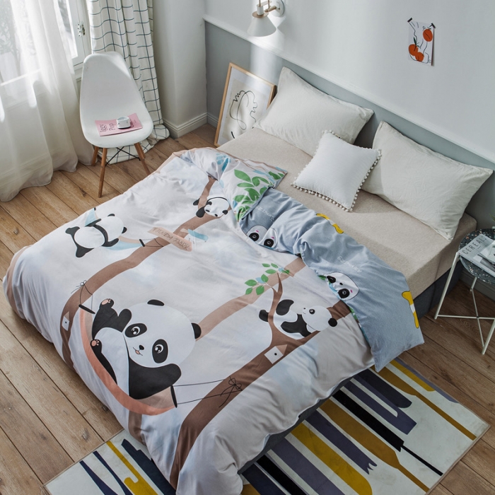 91家纺网 家纺一手货源 找家纺 涵宸家纺 单品大版全棉被套 抱抱熊