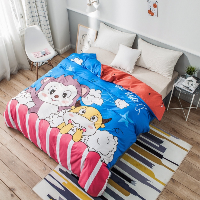 91家纺网 家纺一手货源 找家纺 单品大版全棉被套纯棉被套卡通被套儿童被套四件套学生被套单被套