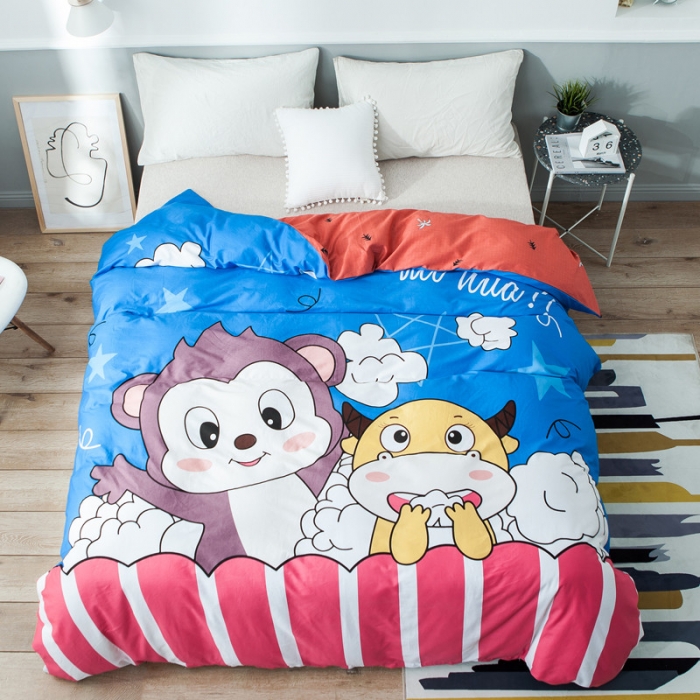 91家纺网 家纺一手货源 找家纺 单品大版全棉被套纯棉被套卡通被套儿童被套四件套学生被套单被套