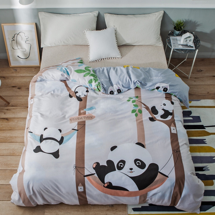 91家纺网 家纺一手货源 找家纺 涵宸家纺 单品大版全棉被套 抱抱熊