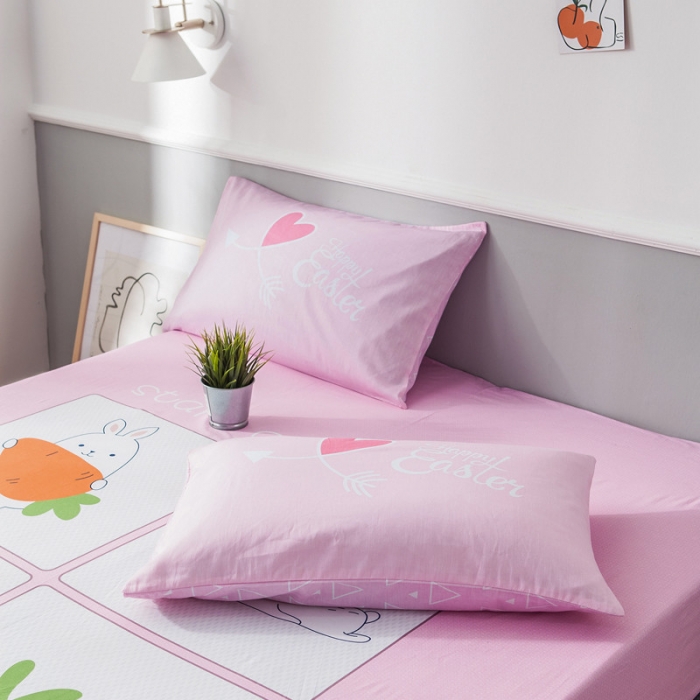 91家纺网 家纺一手货源 找家纺 涵宸家纺 单品大版全棉被套 兔萝卜