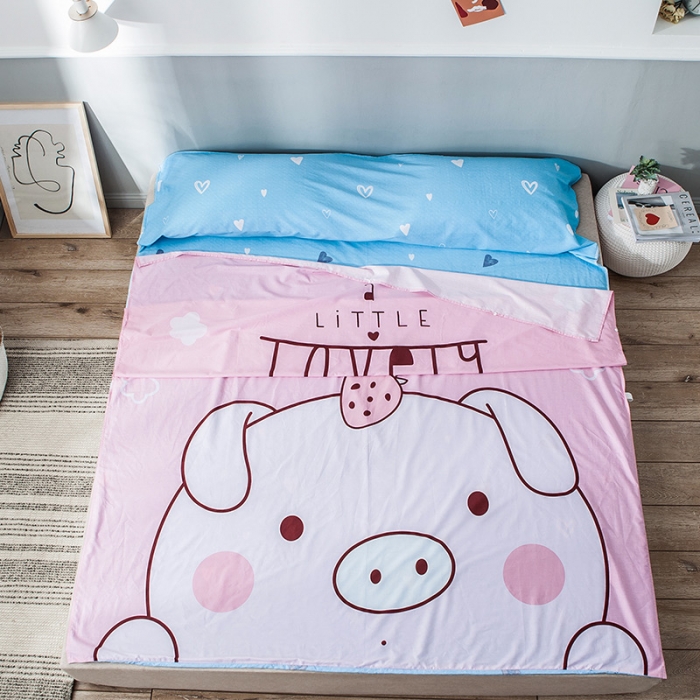 91家纺网 家纺一手货源 找家纺 涵宸家纺 新款全棉大版平网-睡袋baby猪