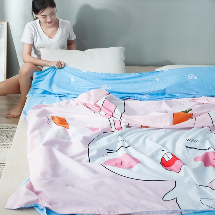 91家纺网 家纺一手货源 找家纺 涵宸家纺 新款全棉大版平网-睡袋兔宝宝