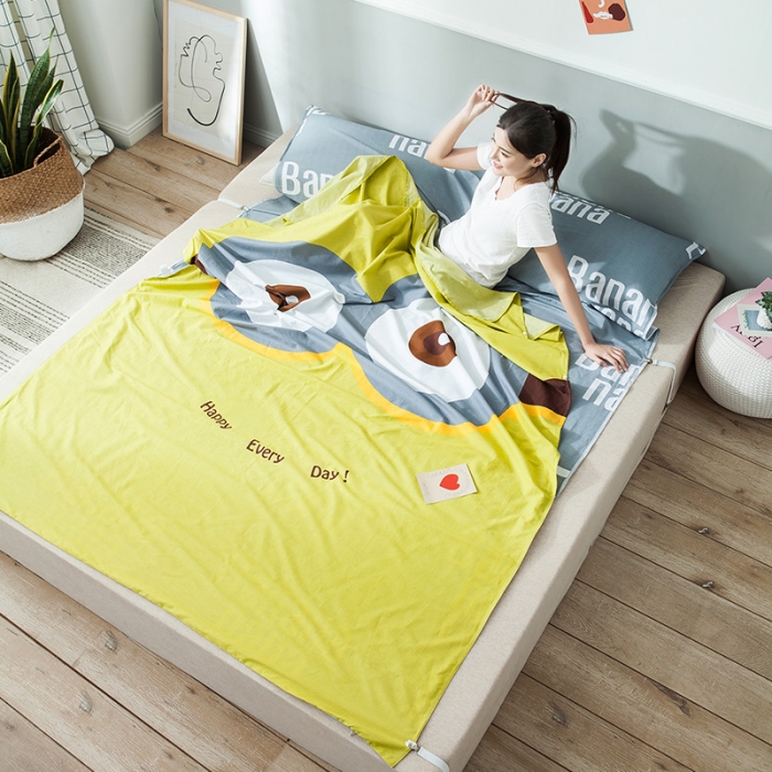 91家纺网 家纺一手货源 找家纺 涵宸家纺 新款全棉大版平网-睡袋大眼萌仔